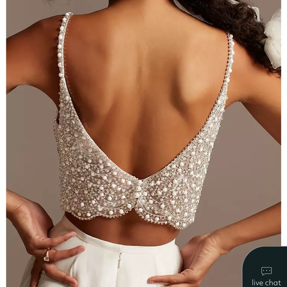 Db Studio Tops - DB studio embellished spaghetti strap wedding top